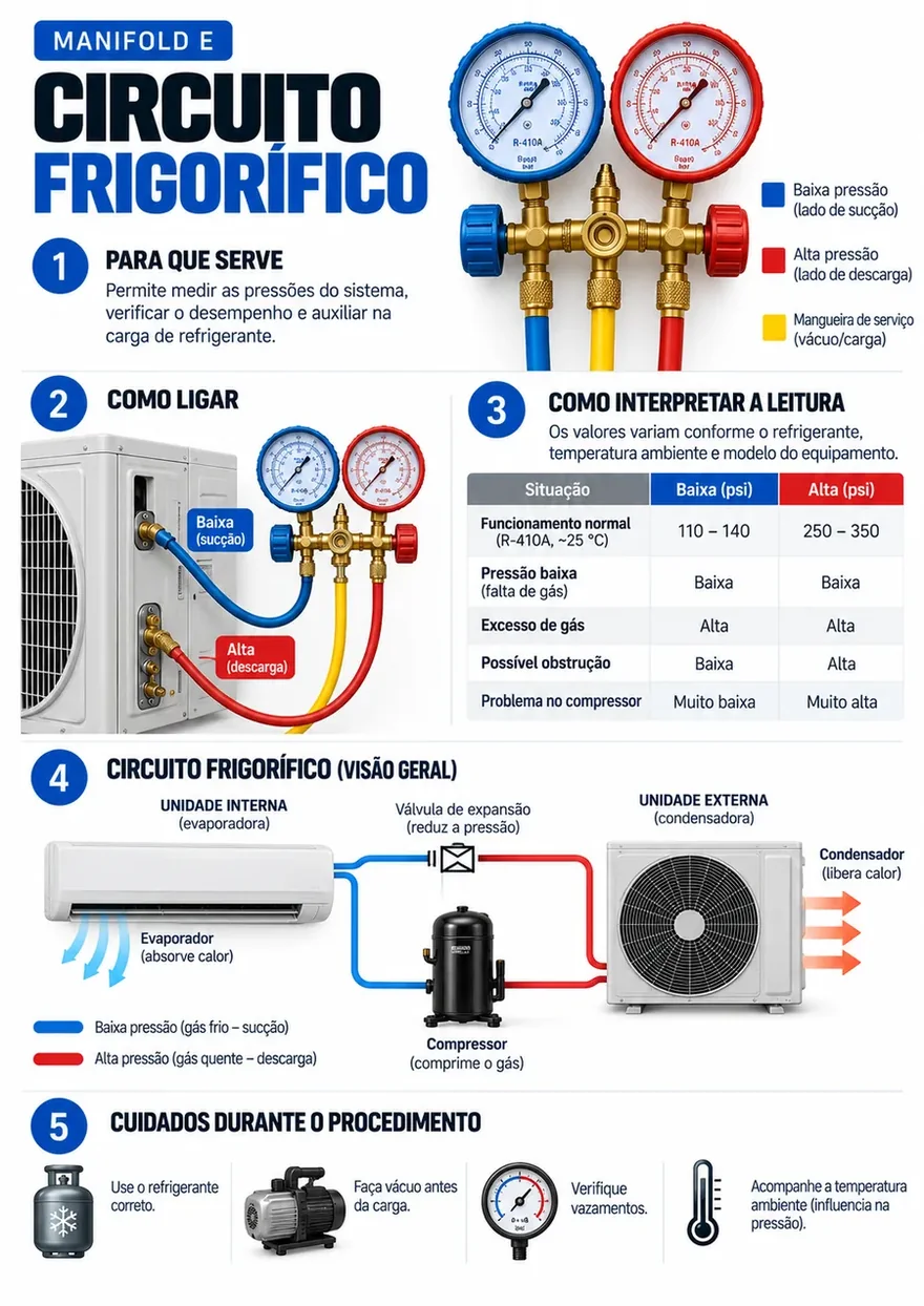 Manifold e circuito frigorífico