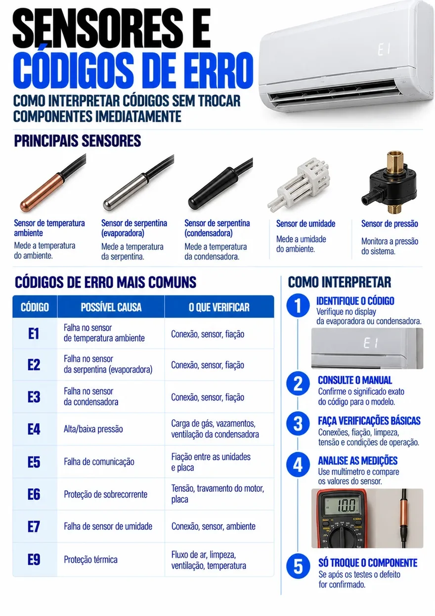 Sensores e códigos de erro: como interpretar