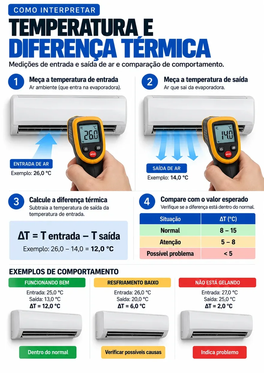 Temperatura e diferença térmica (ΔT)